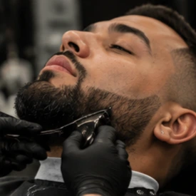 Beard trim and lineup service at GQ Cuts Barbershop in Las Vegas