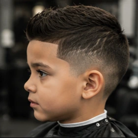 Kids precision haircut at GQ Cuts Barbershop in Las Vegas